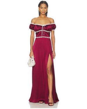 Tanner Fletcher Darlene Off The Shoulder Gown - Red