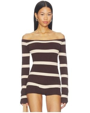 SNDY'S Carla Top En Color Chocolate Talla (También En M, S, Xl, Xs) - Blanco