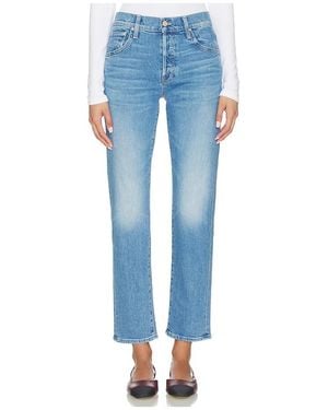 Mother The Mid Rise Hiker Hover Jeans - Blue
