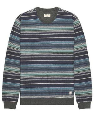 Marine Layer Signature Fleece クルーネックスウェットシャツ - ブルー