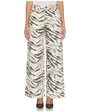 Ganni Print Denim Lari Jeans En Color Crema Talla (También En 25, 26, 27, 28) - Blanco