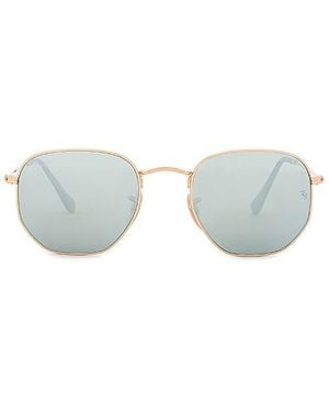 Ray-Ban Sonnenbrille Hexagonal Flat Lens - Mettallic