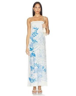 VERANDAH Strapless Tulip Gown - Blue