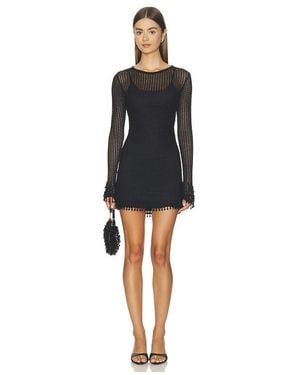 Agua Bendita Palmery Mini Dress - Black