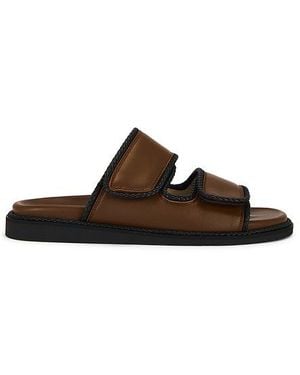 Dear Frances Braided Slide - Brown