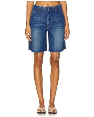 Mother Jeans-Shorts The Lunch Money Short Fray - Blau