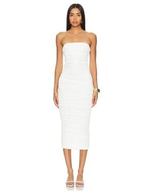 SER.O.YA Martha Strapless Midi Dress - White