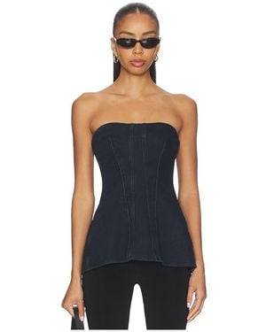 Agolde Lara Corset Top - Blue