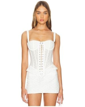 Lioness Prophecy Tie Up Corset - White