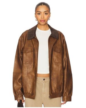 Show Me Your Mumu Maverick Bomber Jacket - Brown