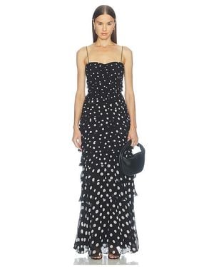Saloni Niki Long Dress - White