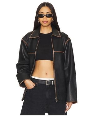 Worn Vintage Jacke Faded - Schwarz