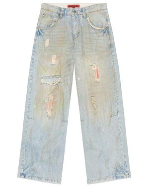 Jaded London Sun Bleached Surf Colossus Jeans En Color Azul Talla (También En 32, 34, 36) - Blanco