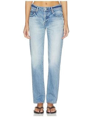 Moussy Deland Slim Straight Leg Jeans - Blue