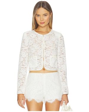LoveShackFancy Junetta Jacket - White