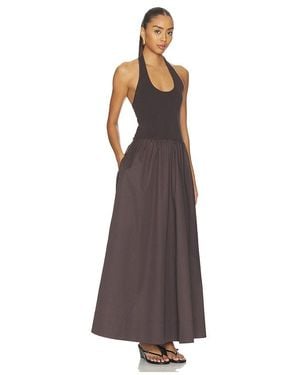 St. Agni Halter Gathered Dress - Brown