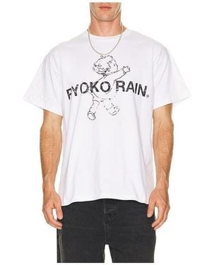 Ryoko Rain Butterfly Garden Tee - White