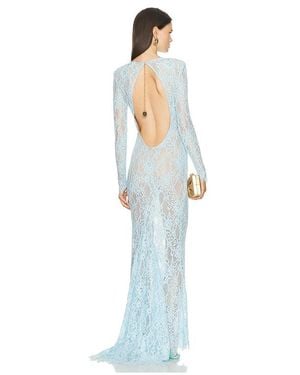 Bronx and Banco Electra Lace Gown - Blue