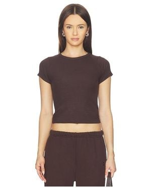 ÉTERNE Short Sleeve Baby Tee - Brown
