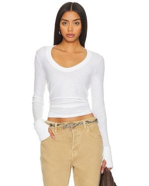 Enza Costa Cashmere Easy Cuffed U - White
