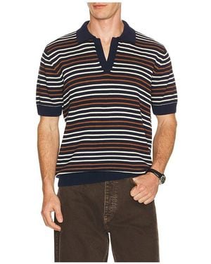 Percival Casa Martini Knitted Polo En Color Azul Marino Talla (También En M, Xl/1X) - Negro