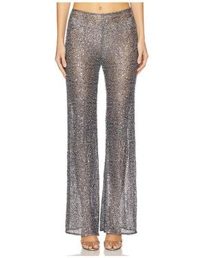Nbd Pantalones Freya En Color Plateado Metálico Talla En - Gris