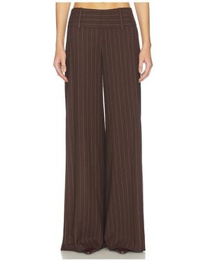 Alice + Olivia Olivia Wide Leg Flare Pant - Brown