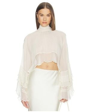 LOBA Zoe Ruffle Blouse - White