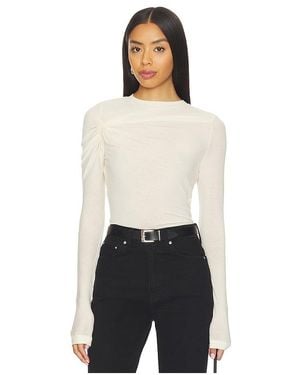 Agolde Lissa Log Sleeve Tee - White