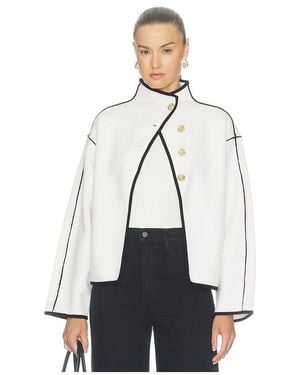 Alice + Olivia Pearson Collared Jumper Jacket - White