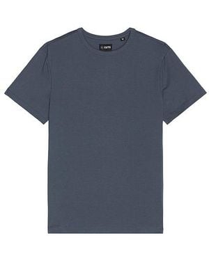 Cuts Shirt Curve Hem - Blau