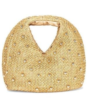 Dolce Vita Studded Raffia Bag - Natural