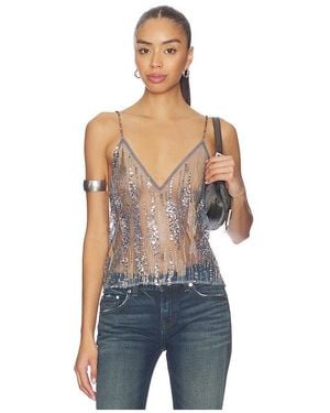 Jaded London Embellished Cami Top - Blue