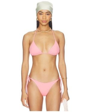 Skims Signature Swim Triangle Top - Pink