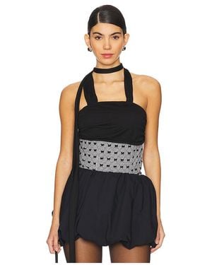 ZEMETA Top Mit Schal - Schwarz