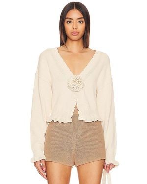 Tularosa Jovien Rosette Cardigan - Natural