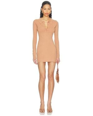 SNDY'S Vestido Veda Knit Mini En Color Bronce Talla (También En Xxs, Xs, S, M, Xl) - Blanco