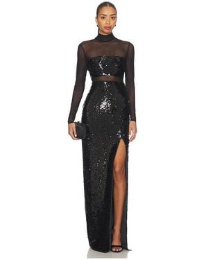 Likely Sequin Andie Gown - Black