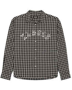 X-Large Patch Logo Plaid Shirt En Color Negro Talla (También En S)