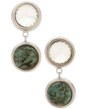 Lelet BOUCLES D'OREILLES PENDANTES CLARE CRYSTAL AND STONE en Turquoise. - Vert