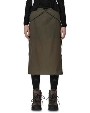 ROA Gly See Through Mid Skirt Skirts - Green