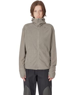 ROA Awi Thermal Zip Up Hoodie Tops - Grey