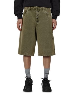 ROA Ash Canvas Shorts Trousers - Green