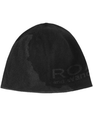 ROA X And Wander Logo Cotton Beanie Hats - Black