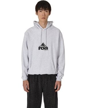ROA Mountain Logo Hoodie Tops - White