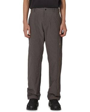 ROA Fomes Double Knee Pinstriped Trousers Bottoms - Grey
