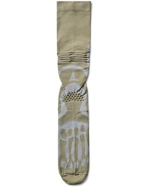 ROA Bones Logo Q Skin Technical Socks Underwear - Green