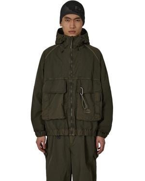 ROA X And Wander Nylon Hooded Jacket Coats And Jackets - Green