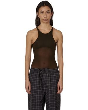 ROA Haze Ultralight Seamless See Through Tank Top T-Shirts - Black