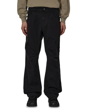 ROA Crimp Shaped Cotton Trousers Trousers - Black